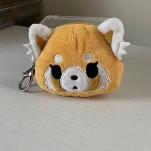 aggretsuko plush coin purse